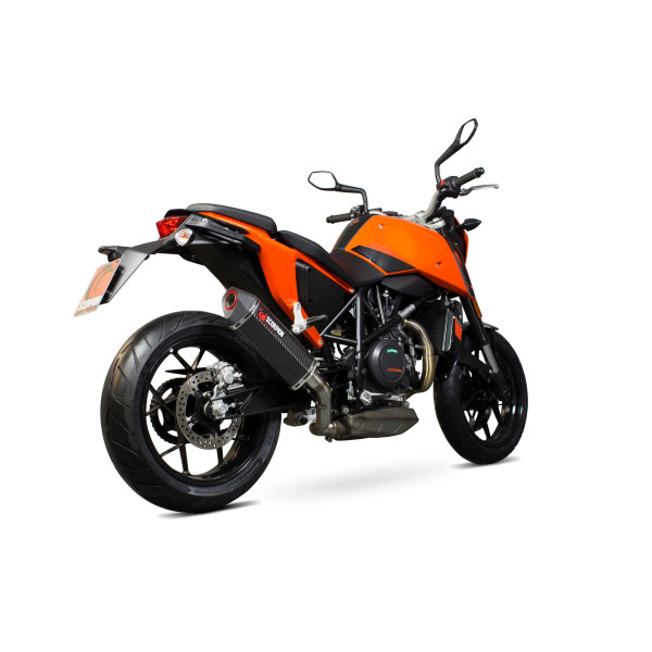 Scorpion Exhaust KTM Duke 690  2012 - 2016 Serket Parallel Slip-on Carbon Fibre Sleeve